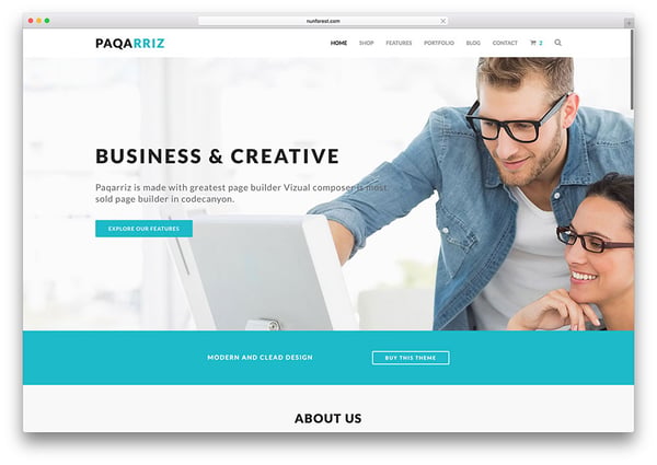 homepage of business website Paqarriz