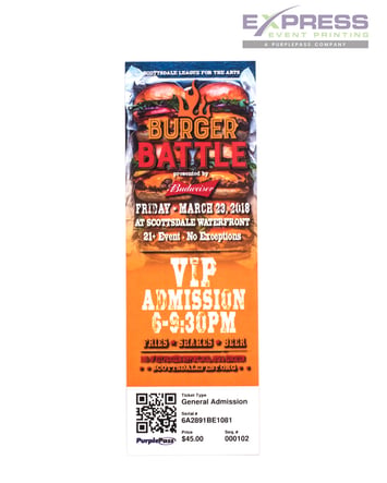 Purplepass ticket for Burger Battle