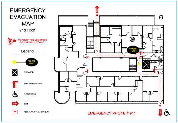 example of emergency evacuation map