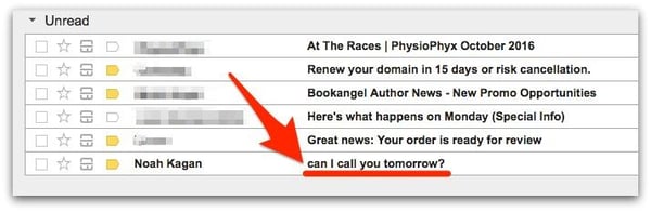 sample email to clarify and grab attention right away